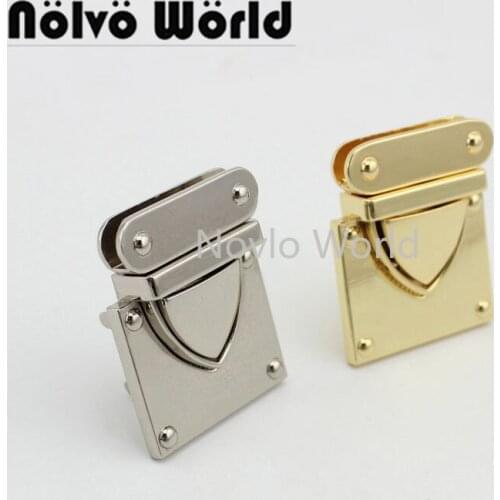 Nolvo World 2-10 pieces 45*35mm Gold Silver press bag lock high quality decorative press lock