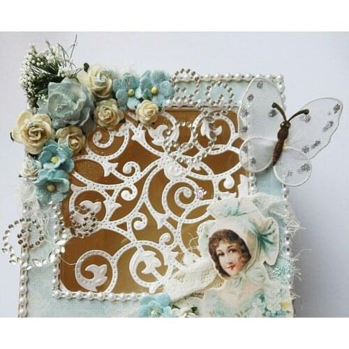 Mmao Crafts Metal Steel Cutting Dies New Leaf vine square frame Stencil For DIY Scrapbooking Paper/photo Cards Embossing Dies