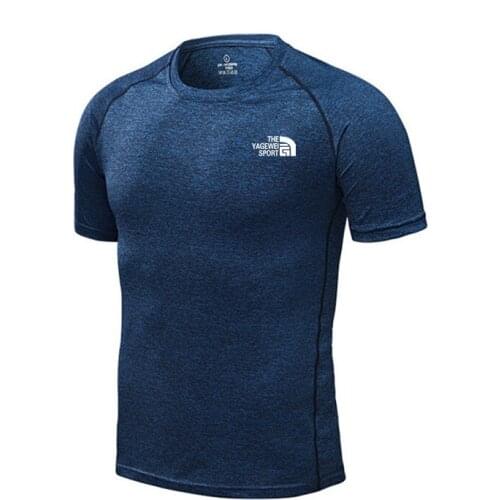 Male T-shirt Summer Woman Sports Short-Sleeved Fast Drying Training Breathable Compression Jogging Tights Gym Fitness Tracksuit