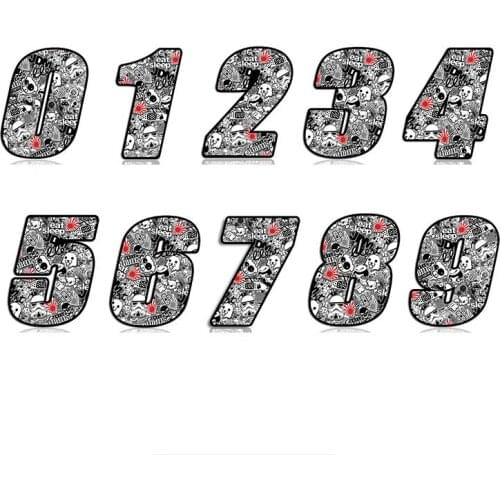 Number Sticker Creative Decal Accessories PVC for Car Motorcycle Truck Laptop Helmet,15cm*15cm