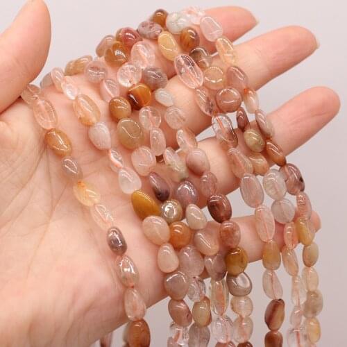 New Style Natural Stone Irregular Red Hair Quartz Loose Beads For DIY Jewelry Making Necklace Bracelet Earrings Accessory