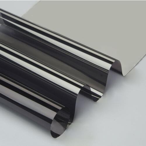 SUNICE Window Film Silver Grey One Way Mirrored Privacy Home Decorative glass stickers Heat Control Anti UV solar tinted Films