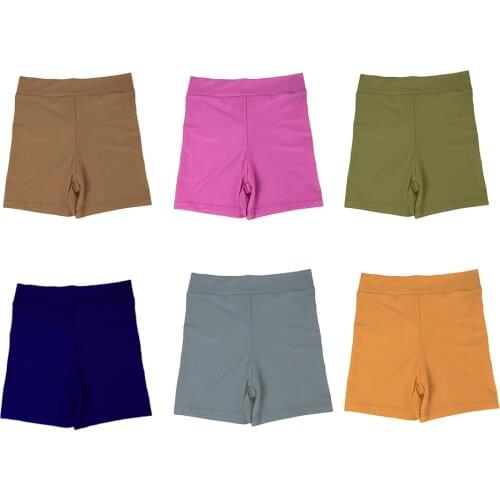 Solid Extra Elastic Shorts Biker Swim Shorts Workout Apparel Activewear for Women