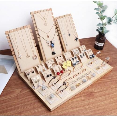 Jewelry Organizer Collector for Dresser Ear Stud Earrings Cream-Colored