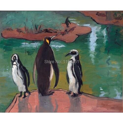 Landscape scenery painting Chinese paintings contemporary artist masterpiece landscape posters gusts from iceberg penguins