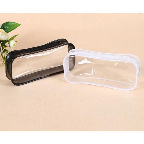Simple Style Transparent PVC Waterproof Pencil Case Creative Korean Stationery School Office Supplies Qualities Pouch