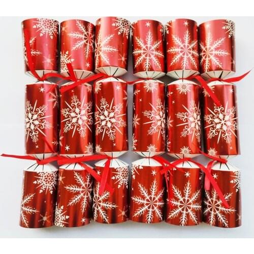 Christmas Cracker set of 6pcs 10 inch snowflake Santa Claus Father Christmas