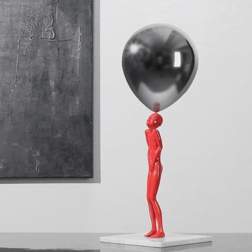 Modern Luxury Model Room Home Living Room Entrance Cabinet Character Stainless Steel Ball Sculpture Soft Decoration Art