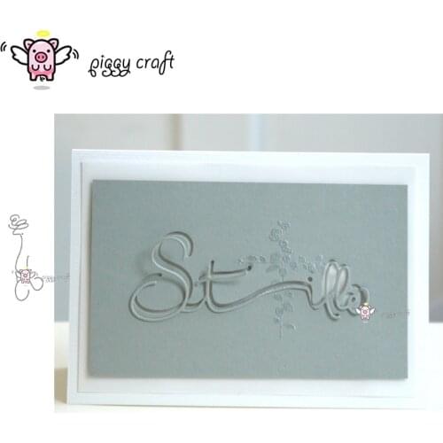Piggy Craft metal cutting dies cut die mold German silence letter Scrapbook paper craft album card punch knife art cutter die