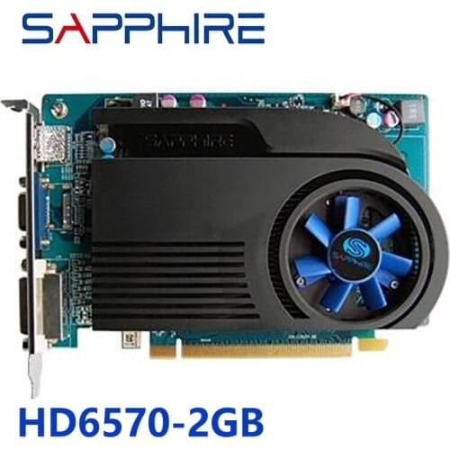 SAPPHIRE Video Cards HD 6570 2GB GDDR3 For AMD Graphics Card GPU Radeon HD6570 Office Computer For AMD Card HDMI Used Original