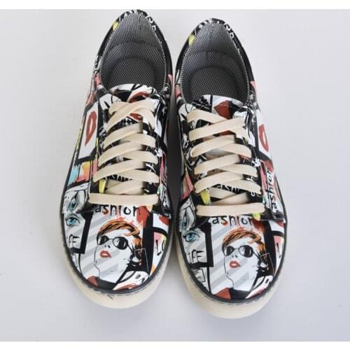 Digital Printing Colorful Patterned Women Sneakers Sneakers anime Classic Shoes Flat With Camouflage Casual Shoes Fashion 2021