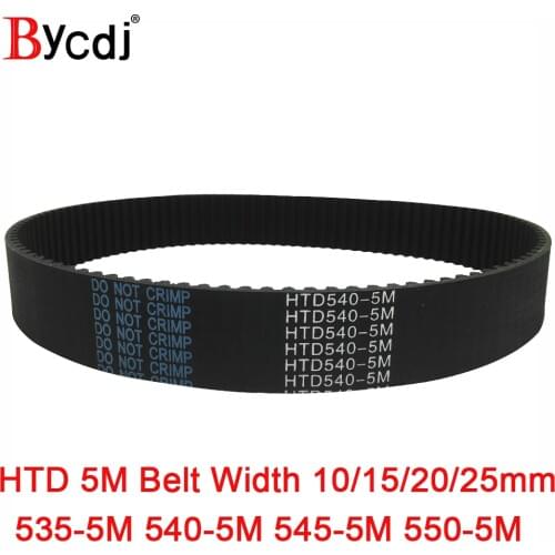Arc HTD 5M Timing belt C=535/540/545/550 width10/15/20/25mm Teeth 107/108/109/110 synchronous Belt 535-5M 540-5M 545-5M 550-5M