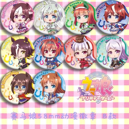 1pc anime badges 58mm Uma Musume Pretty Derby Badges Brooch Broche spilla