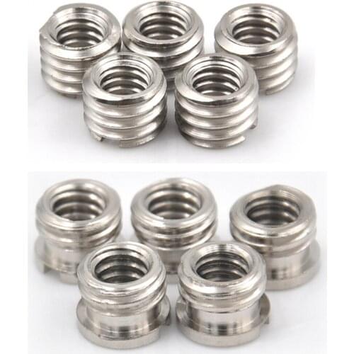 5pcs Convert Screw Adapter of Female 1/4 to Male 3/8 for Tripod Monopod Ballhead Camera DSLR SLR Accessories