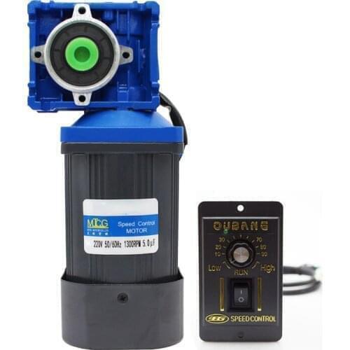 60W AC Worm Gear Reducer Motor + RV40, Speed Regulating Motor + Governor