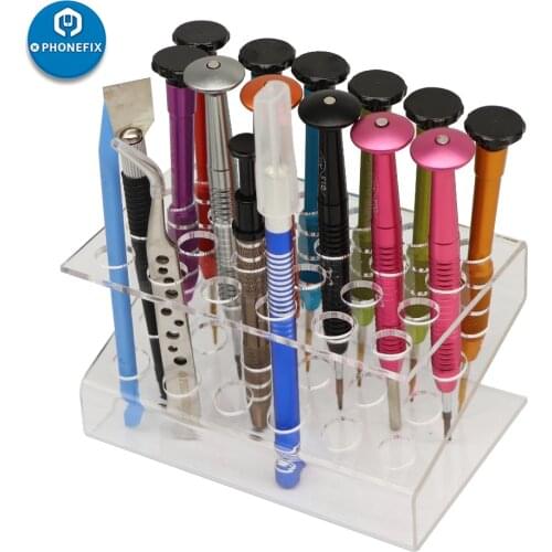 Acrylic Tool Box Screwdriver Storage Box for Mobile Phone Repair Holder IC Chips Components/Parts/Electronics Tool Kit