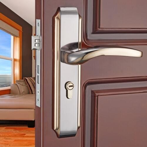 Mute door lock interior with home door handles Mute door lock interior with home door handles