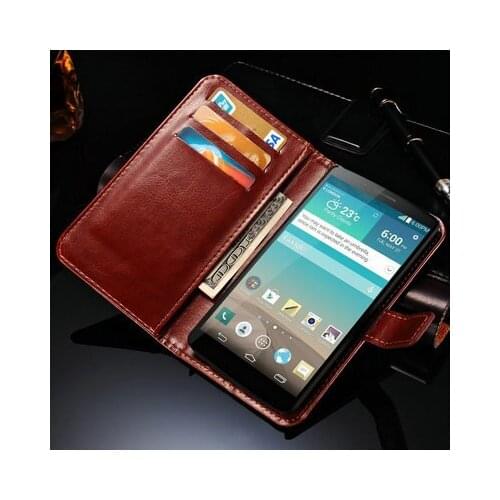 Hot Luxury Stand PU Leather Case for LG Optimus G3 Cover Book Style With Card Slot Black brown G 3 for LG3