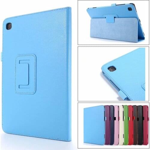 Litchi 2 fold Case for Samsung Tab S6 Lite 10.4 P615 P610 Stand Cover PU Leather Case for Samsung Tab S6 Lite 10.4 SM-P610 +film