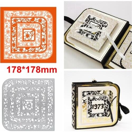 Flowery Pattern Frames For Card Sample Metal Cutting Dies Stencils Album+Phrases Die Cut For Card Making DIY 2019 Crafts Cards