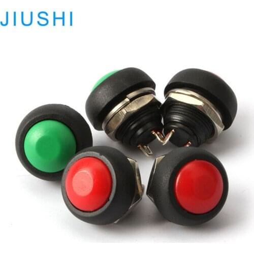DS333 12mm momentary horn push button switch NO red green yellow blue black PBS-33B