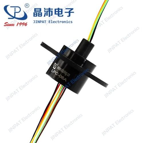 6 wire 19.2mm LX44.5 OD Capsule Slip Ring Rotating Electrical Connectors Smooth Running And Light Weight For Weak Signal