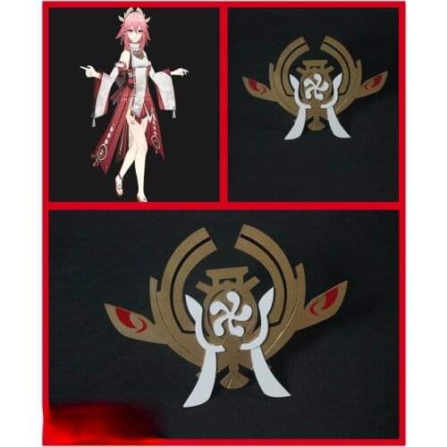Genshin Impact Guuji Yae Cosplay Headwear Hair Clip Hairpin Anime Hair Pin Halloween Costume Accessory Prop