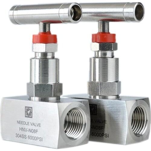 1/4" 3/8" 1/2" BSP NPT Female High Pressure Stainless Steel 304 Shut Off Needle Globe Valve J13-320P Crane Flow Control