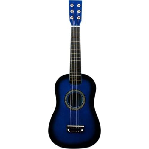 IRIN Mini 23 Inch Basswood 12 Frets 6 String Acoustic Guitar with Pick and Strings for Kids / Beginners(blue)