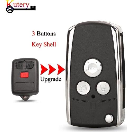 Kutery Remote Car Key Case for BYD F3 F3R Folding Flip Remote Key Shell Car Key Blanks Car Accessories 3 Buttons