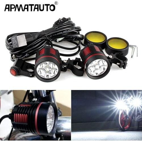 L6T Motorcycle headlight LED spotlight 12V electric bicycle light LED moto fog light For BMW Suzuki Front Brackets Passing Light