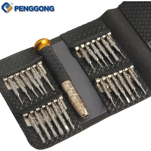 PENGGONG 25Pcs Precision Mini Screwdriver Electronic Tools Screwdriver For Cellphone Watch Repair Tool Kits