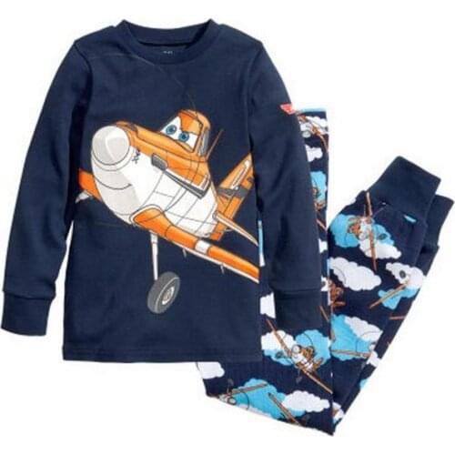 New Cartoon Kids Planes Pajamas Set Boys Long Sleeve Spring Autumn Sleepwear Clothing Baby Lovely Pyjamas Suit Children Costumes