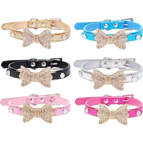 Cat Collar Collar Bowknot For Cats Kitten Puppy Leash Collars For Cats Dog Chihuahua Pet Cat Collars Leashes Lead Pet Supplies