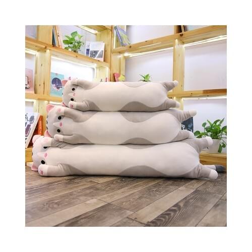 The cat sleep pillow long pillow cute doll doll girl plush toy lazy man bed on the big doll cute comfortable 50-110cm