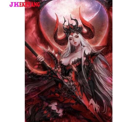 Full Square Round Diamond Embroidery DIY Diamond Painting Fairy Warrior Cross Stitch kit mosaic Y4619