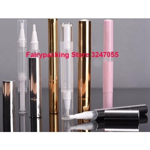 3ML 5ML 50pcs/lot Nail Oil Empty Pen with Brush Applicator, Portable Cosmetic Beauty Lip Gloss Pen, Nails Nutrition Oil Bottle