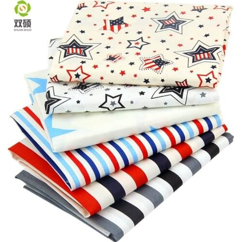 ShuanShuo 6 Color Twill Cotton Fabric For Sewing Tissue Of Baby Cloth DIY Patchwork Quilting 30 PCS/LOTS 40*50CM