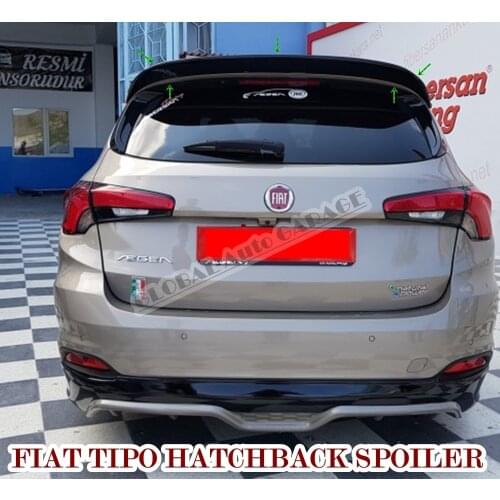 For Fiat Tipo Egea Hatchback Spoiler 2015-2021 Auto Accessory Universal Spoilers Car Antenna Car Styling Diffüser Flaps Splitter