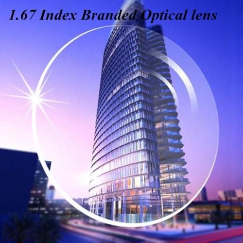 Super Tough 1.67 lndex Ultra-thin Lenses Myopia Transparent Lenses Brand Clear Optical Prescription Glasses Frame Lenses