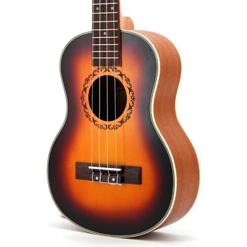 26 Inch Spruce Sunset Color Ukulele Tenor Hawaiian 4 Strings Uke Acoustic Guitar Musical Stringed Instruments guitarra