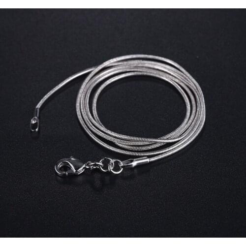 Unisex Simple Charm Chains Necklace For Women Men Silver Color Snake Chain Of Different Lengths Gift Fashion Jewelry C012