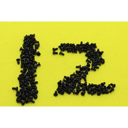 Cltgxdd LS-012 Machine Screw Cell Phone M1.4x2.5mm Micro Screws Repair Round Head Laptop Steel Black