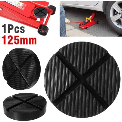 1pc 125mm Car Auto Floor Grooved Rubber Jack Pad Frame Protection Adapter Jack Lifting Disc Repair Tool Parts Accessories