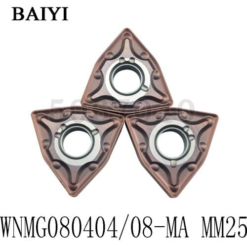 10pcs WNMG080404 WNMG080408 MA MM25 carbide Inserts External Turning Tool metal lathe tools CNC WNMG0804 Cutting blade