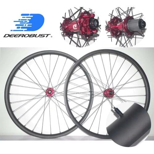 1205g 29er MTB XC 24mm x 30mm Asymmetric hookless Clincher Tubeless Mountain Bike Carbon Wheels Wheel set 24 28 32 Holes UD Matt