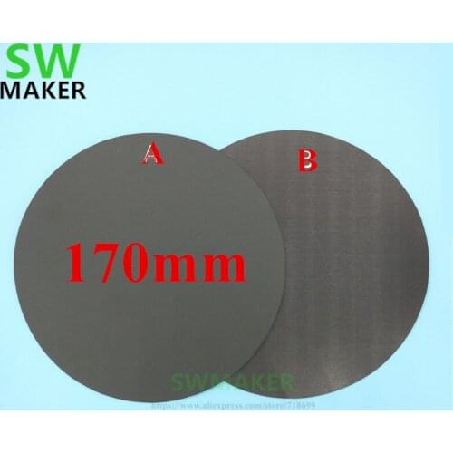 170mm Round Magnetic adhesive Print Bed Tape Print Sticker Build Plate Tape FlexPlate for DIY Kossel/Delta 3D Printer parts