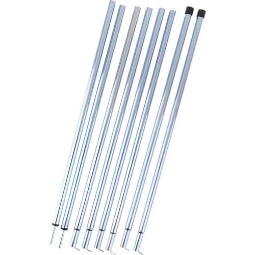 2Pcs 4 Section Tarp Shelter Canopy Tent Awning Support Rod Porch Iron Pole