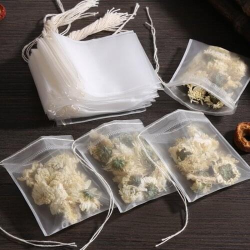 6X8cm Disposable Tea Bags Filter Bags for Tea Infuser with String Heal Seal Food Grade Non-woven Fabric Spice Filters Tea bags