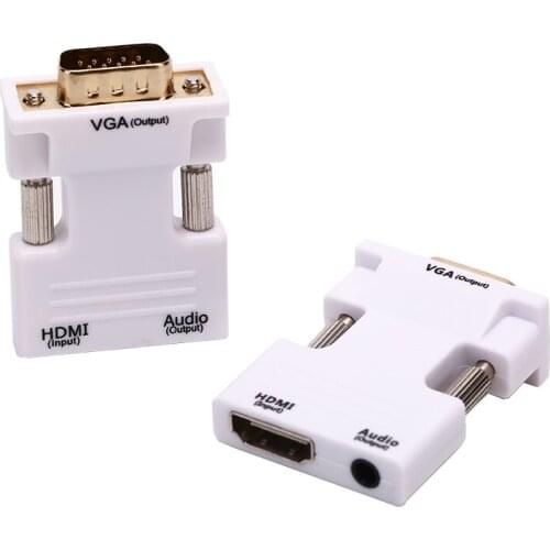 VGA To MI Adapter Full 1080P Audio Video Converter Laptop PC To TV AV TV